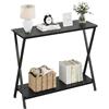 Garvee Consolle mobili, ingressi da ingresso, tavolo console, uso in ingresso e soggiorno, per posizionare decorazioni e oggetti quotidiani, struttura resistente, 80 x 30 x 81 cm, nero