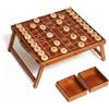 Scacchiera in legno Xiangqi, ideale per viaggi e attività all'aperto.