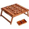 Scacchiera in legno Xiangqi, ideale per viaggi e attività all'aperto.