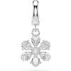 Swarovski Idyllia Charm, Tagli Misti, Fiocco Di Neve, Bianco, Placcato Rodio