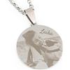 Wanapix | Ciondolo Inciso con Foto, Nome o Testi | Collana Rotonda in Acciaio Inossidabile con Catena | Personalizzato su 2 lati tramite Incisione Laser | 100% Personalizzato