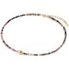 COAI Collana Donna Pietre Naturali con Occhio Turco Portafortuna, Perline Sfaccettate 4 mm, Regolabile 40+5cm, Acciaio Inox Placcato Oro 18K, Collana Elegante con Scatola Regalo