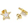 VLNET® | Vestopazzo orecchini a lobo in acciaio 316 e madreperla a forma di stella o di acchiappasogni | Nickel tested | orecchini piccoli (Stella)