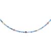 SINGULARU - Collana Glam Blu. Acciaio con Placcatura in oro 18 kt e Cristalli. Gioielli da donna.