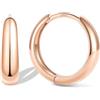 Bestyle Orecchini Cerchio Argento 925 Donna Oro/Argento Anallergici Chunky | Piccoli Orecchini Cerchio Oro Placcato 14K alla Moda Leggeri, Larghezza 8/10/12/14/16/18/20 mm, Regalo per Ragazze Mamma