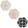 SUPERFINDINGS 3 pezzi di Pino Smaltato di Camelia con Perla per Donna Spille Eleganti di Camelia Spilla per Bouquet di Fiori per Donna Cappotto Borsa Accessori Festa di Nozze