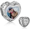 Lam Hub Fong Charm Foto Argento 925 Personalizzato Foto Bead con la Tua Immagine di Memoria Europea Perline Ciondolo con foto Fit Collana Bracciale Pandora Regalo Compleanno Natale