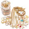 Xdyyjrasa Barattolo di Gioielli misterioso, 50 Pezzi/Set Assortimento di Gioielli a Sorpresa con Orecchini collane Fermagli per Capelli Anelli, Set Vintage in Argento