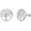 Lydreewam Orecchini Albero della Vita per Donna Argento Sterling 925 per Compleanno Festa Della Mamma, Diametro 12mm