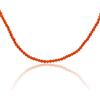 GioiaPura Collana da donna Collana con pallini di corallo originale 2/3 mm in argento 925°/°° dorato, lunghezza collana: 40 cm + 5 cm di regolazione con chiusura moschettone. La referenza è gycar