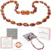 Baltic Secret Selected Baltic Amber Collana in ambra fatta a mano per donna, uomo, piccolo e adulto - gioielli naturali, catene di pietre preziose, idea regalo, gioielli del Mar Baltico, amuleto, 42