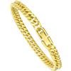 Richsteel Bracciale Uomo, 6MM 23CM, Catena Cubana Miami Oro, Hiphop Punk, Bracciali Acciaio Impermeabile, Non Scolorisce