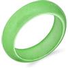 Bling Jewelry Semplice Anello a Cupola Solida con Gemma Eternità Impilabile in Giada Verde Tinta per Donne e Ragazze Pietra Portafortuna di Agosto