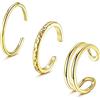 Diamday 3PCS Argento 925 Aperta Punta Anelli Donne Ragazze Regolabile Piedi Anelli Set Minimalista Coda Fascia Anelli Semplici Dito Anelli Ipoallergenici Open Toe Anello Spiaggia Piedi Gioielli Regali