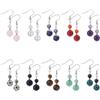 UNICRAFTALE 10 Colore In Acciaio Inox Genuino Pietra Perla Orecchini Per Le Signore Chakra Orecchini Di Cristallo Leggero Colorato Gemma Orecchino Per Le Donne Gioielli