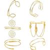YANJINGHE 4 Pezzi Bracciale Oro Donna, Bracciale da Braccio Superiore Regolabile, Bracciali Dorati per la Parte Superiore del Braccio, Braccialetto Avvolgente per Braccio, per Donne E Ragazze (C)