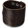 COOLSTEELANDBEYOND Multi-Strand, Uomo Braccialetto di Cuoio, Bracciale Vera Pelle Marrone, Fascia di Polso, con Bottoni a Pressione