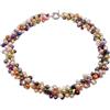 Treasure Bay Collana intrecciata multicolore multi-filo di perle d'acqua dolce per donne e ragazze