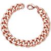 MagEnergy Bracciale a maglia cubana da uomo, lunghezza 19,6 cm/21,1 cm, in rame, bracciale da polso Miami Hip Hop gioielli per uomini e donne, larghezza 12 mm