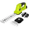 SnapFresh 12 V Tagliasiepi e Cesoia per Erba a Batteria, 2 in 1 con Batteria da 2,0 Ah e Caricabatterie, Lama Tagliasiepi da 200 mm e Lama per Erba da 100 mm, Leggera per Giardino e Prato