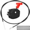 ZAMDOE Cavo acceleratore Universale da 64 per Tosaerba e Leva dello Starter Leva di Comando Interruttore Regolatore dell'acceleratore per trattorino rasaerba da Giardino Tosaerba Elettrico a Benzina
