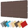 QINLIGAO Telo Frangivento per Balconi 120 x 150 cm Privacy Frangivento Protezione UV con Occhielli e Fascetta Telo Copri Ringhiera da Esterno per Terrazza Esterno, marrone