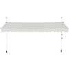 HOMASIS Tende da Sole per Esterno Estensibili, Protezione Solare Regolabile in Altezza, Tenda da Balcone senza Foratura, Tendalino Parasole con Manovella (Beige, 3,5M)