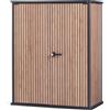 Keter Porta Attrezzi da Esterno Vertical Venetian, Ideale per il Giardino, Finitura Effetto Legno a Doghe, 140x73,6x170,4H cm, 1400 L