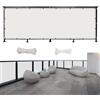 YUANZHI Recinzione per Schermo Privacy 100 x 80 cm Raggi UV Antistrappo Antivento, Telo Ombreggiante per Ringhiera Protezione, per Giardino, Piscina, Bianco