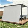 AEXOIO Tenda a Vela per Esterno 50X500cm/0.5x5m Vela Ombreggiante Impermeabile Rettangolo,Vele Parasole Protezione UV Rettangolare per Esterno, Giardino E Terrazza, Piscina-Grigio chiaro