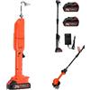CRMARKM Fresatrice Elettrica Da Giardino A Batteria 21v,Mini Zappa Elettrica Per Scavare,Coltivatore Leggero Con Lame In Acciaio Al Manganese,Doppio Interruttore Di Sicurezza,Per Diserbare(Electric hoe)