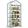 Outsunny Serra a Casetta a 5 Livelli 90x49x193 cm Trasparente