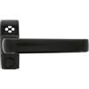 Amig - Maniglia di Bloccaggio per Porte e Finestre Mod.GAMMA - Maniglia con Rosetta per Porte Interne e Finestre, Apertura Destra - 122 x 70 mm - Alluminio - Nero