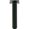 Amig - Gamba Rotonda per Mobili - 30X500 cm - Acciaio - Per Tavolini da Salotto, Comodini, Cassettiere... - Tappo Antigraffio - Resistente - Nero - Viti incluse