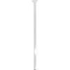 Amig - Gamba Quadrata per Mobile | Mod. 3 | 25 x 25 x 600 mm | Con Vite di Regolazione | Avvitabile su 4 Punti | Resiste Fino a 15 Kg per Gamba | Acciaio Bianco