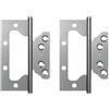 Amig - Confezione da 2 Cerniere | 100 x 75,5 x 2,5 mm | Consigliata per porte | Apertura e chiusura silenziosa | Acciaio inossidabile opaco| Include viteria