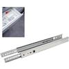 Amig - Set di 2 guide scorrevoli metalliche Mod.26 in acciaio zincato per cassetti mobili, cassettiere o armadietti | rimozione parziale | resistenza di carico: 25 kg/coppia, dimensioni: 502 x 27 mm