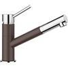 BLANCO KANO-S - Rubinetto da cucina monocomando bicolore con doccetta estraibile - Cromato/Marrone - 525043