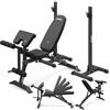 ZIPRO Panca pesi regolabile con leg developer e panca Scott set con supporti bilanciere separati schienale inclinabile con negativo capacità 270 kg per home gym
