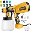 WADEO Pistola per Verniciare, [Scelta per la Casa] [800W/1000ml/8 Bocchette/3 Modelli] HVLP Pistola a Spruzzo per Muri, Mobili, Cancelli, Soffitto, Giardino