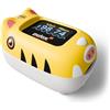 Pulox PO-230 Pulsiossimetro per bambini - In giallo con adesivi - Misurazione della saturazione di ossigeno e della frequenza cardiaca