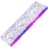 AsiaHorse NyotaUltra ARGB Ventola PC 120mm, 3 pezzi, RGB, Daisy Chain, 58.5 CFM/2000 RPM/2.05MMH2O, 4 Pin PWN & 5V 3Pin ARGB Asus Aura GIGABYTE MSI Bianco