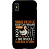 Engineer Retro Vintage Tool Humor Duck Custodia per iPhone X/XS Sarcastico divertente dire che alcune persone sono solo scomparse