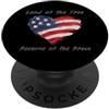 USA - Disegni degli Stati Uniti d'Americ USA Cuore - Land of the Free because of the Brave PopSockets PopGrip Adesivo