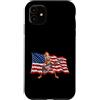 250 Years USA Tung Sahur Tees and Gifts Custodia per iPhone 11 Brainrot 4th July US Flag America Tung Sahur Electric Guitar