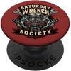 Jeff Hobrath Saturday Wrench Society V8 Meccanico Garage Art PopSockets PopGrip Adesivo