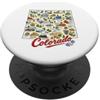 Happy Destiny colorado, co, usa, mappa, icone, denver, durango, PopSockets PopGrip Adesivo