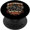 Jeff Hobrath Sabato Wrench Society V8 Garage Car Truck Mechanic Design PopSockets PopGrip Adesivo