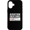 National Aviation Day Apparel Custodia per iPhone 16 Codici cheat per l'aviazione