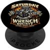 Jeff Hobrath Sabato Wrench Society V8 Garage Car Truck Mechanic Design PopSockets PopGrip Adesivo